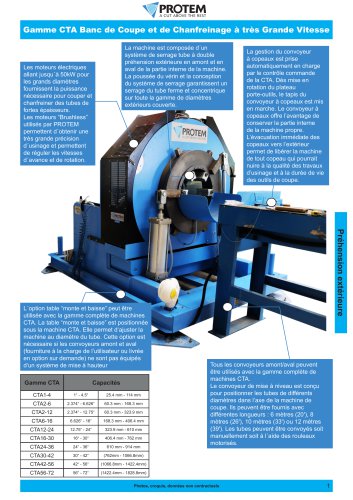 Chanfreinage et Découpe de tubes à très grande vitesse