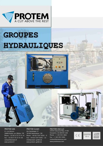 Groupes Hydrauliques pour machines PROTEM