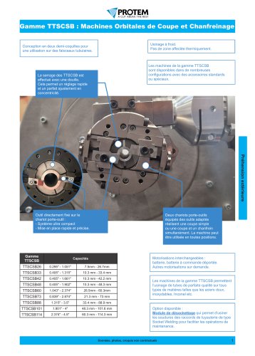 Machines Orbitales de Coupe et Chanfreinage avec module de d&eacute;sockettage