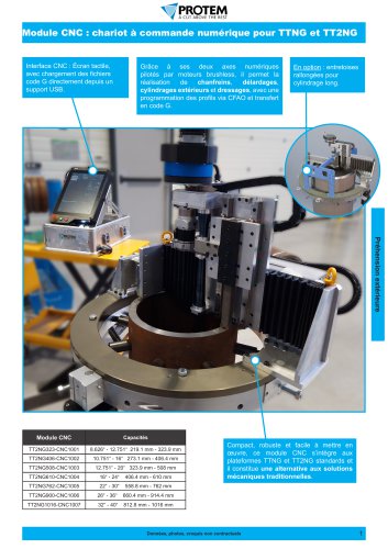 Module CNC : chariot à commande numérique pour TTNG et TT2NG