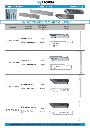 Outils - Gamme TTNG et TT2NG 