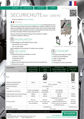 Securichute 600-800-1000-2000 kg