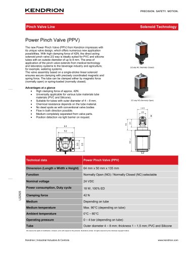 Datasheet | Power Pinch Valve