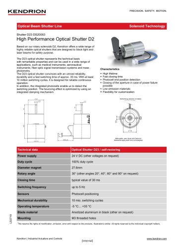 High performance optical shutter