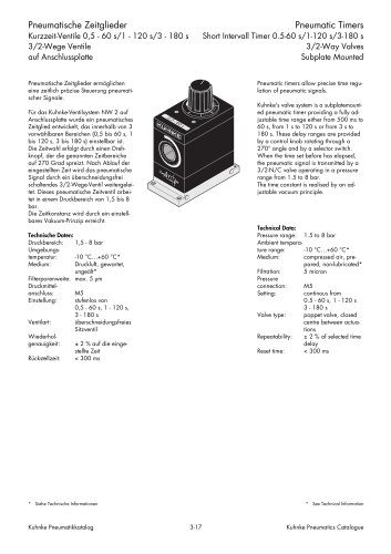 Pneumatic Timers