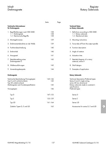 Technical Information Kuhnke Rotary Solenoids