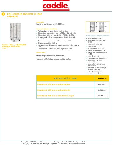 ROLL CADDIE SECURITE H.1500