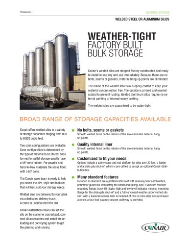 WEATHER-TIGHT FACTORY BUILT BULK STORAGE