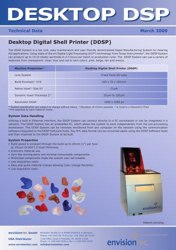 Perfactory® Desktop Digital Shell Printer