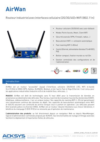 AirLink - Point d'accès industriel WiFi 802.11n - Borne wifi avec point  d'accès, client, répéteur, routeur & Mesh