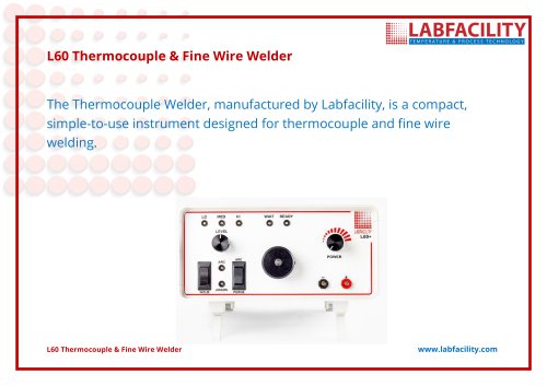 L60 Thermocouple & Fine Wire Welder Guide