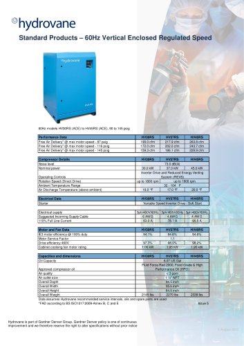 Standard Products ? 60Hz Vertical Enclosed Regulated Speed