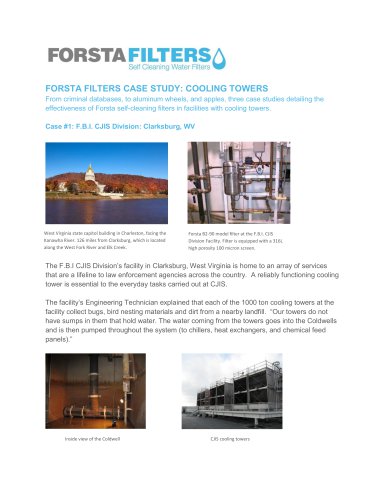 FORSTA FILTERS CASE STUDY: COOLING TOWERS