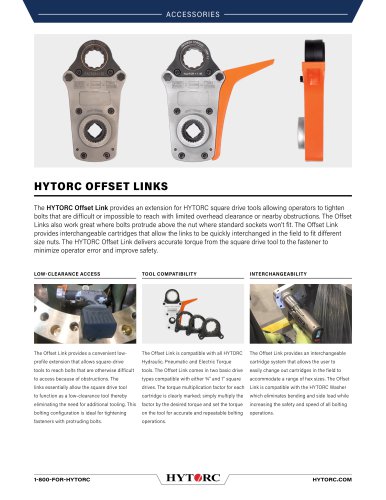 HYTORC Offset Link Cut Sheet