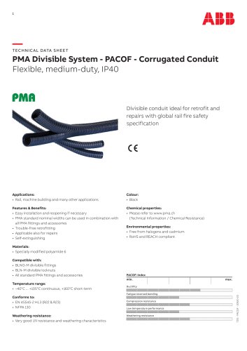 PMA Divisible System - PACOF - Corrugated Conduit