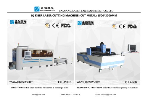 JQ fiber laser machine 1530 cut steel metal sheet tube