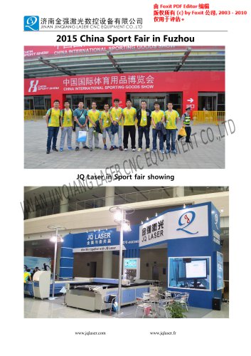 JQ Metal tube cutting QG6000 in Sport equipment industry fair