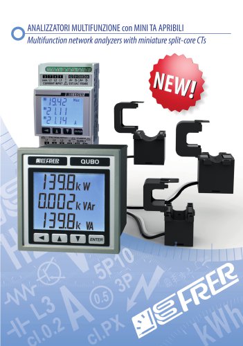 Multifunction network analyzers with miniature split-core CTs