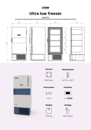 86NV50 - Ultra Freezer (500L)