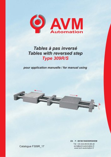 Table à pas inversé Type 309R