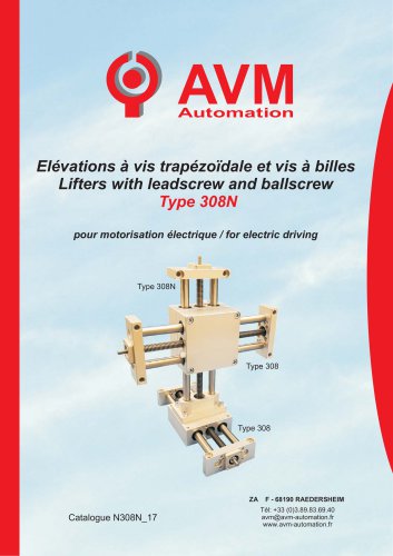 Tables d'élévation à vis Type 308N