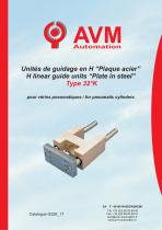 Unités de guidage "Plaque acier" Type 32*K