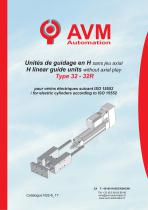Unités de guidage pour vérins électriques ISO15552 Type 32*60