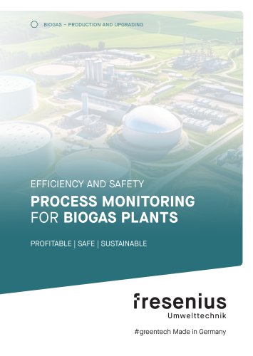 Biogas Production and Upgrading &ndash; Process Monitoring