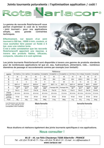 Joints tournants polyvalents