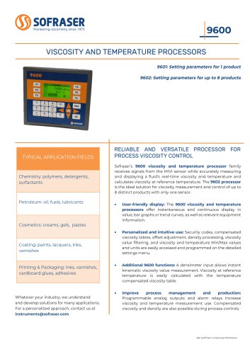 9600 Viscosity and Temperature Processors
