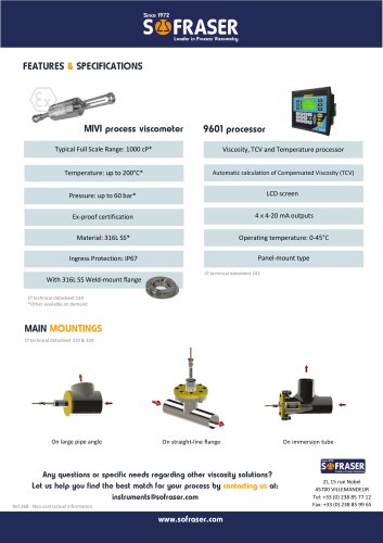 MIVI sensor and 9601 processor