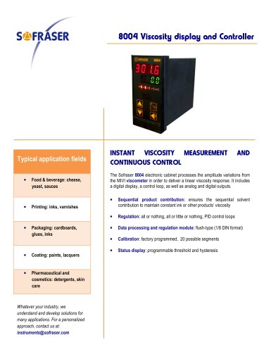 VISCOSITY CONTROLLER: 8004