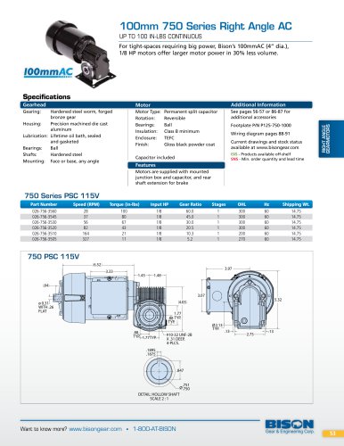 100mm 750 Series Right Angle AC