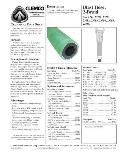 2-Braid Blast Hose (Rev. G)