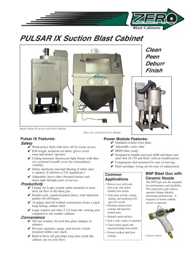 Pulsar IX Suction Blast Cabinet (Rev. A)