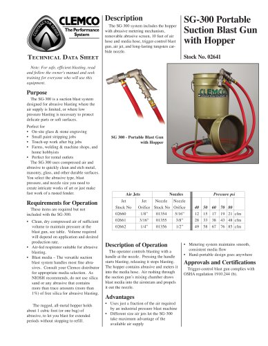 SG-300 Portable Blast Gun w/Hopper