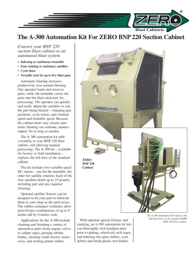 The A-300 Automation Kit For ZERO BNP 220 Suction Cabinet