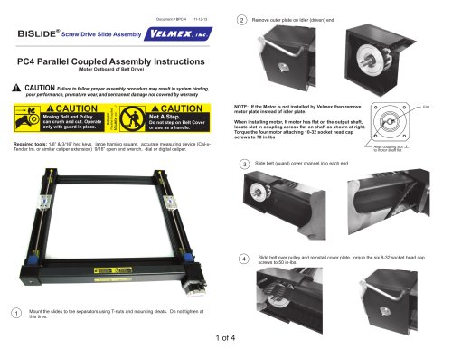 B SI LIDE Screw Drive Slide Assembly