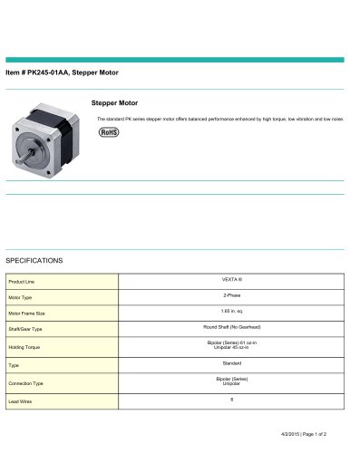 Item # PK245-01AA, Stepper Motor