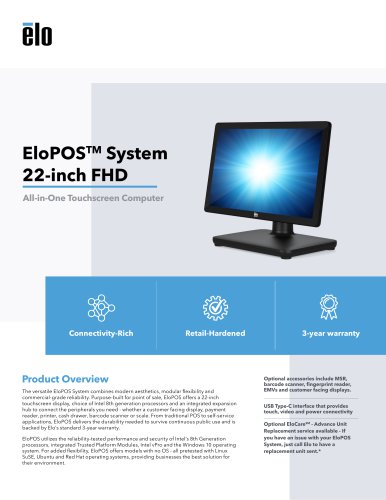 EloPOSTM System 22-inch FHD