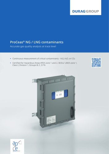 ProCeas® - NG / LNG / RNG contaminants analyzer