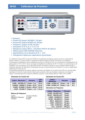 M160 Calibrateur de Precision