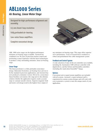 ABL1000 Air-Bearing Direct-Drive Linear Stage