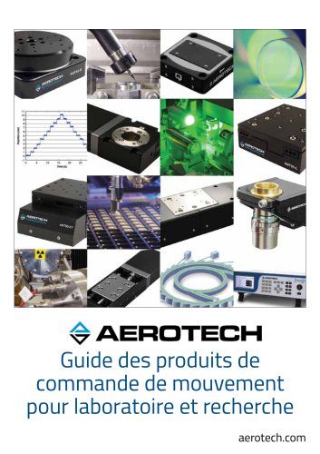 Guide des produits de commande de mouvement pour laboratoire et recherche