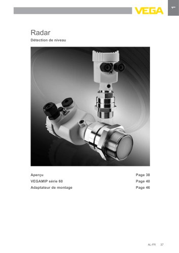 Catalogue produits: Radar VEGAMIP (Détection de niveau)