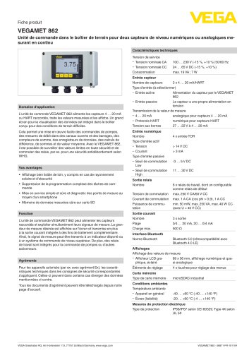 Fiche produit VEGAMET 862