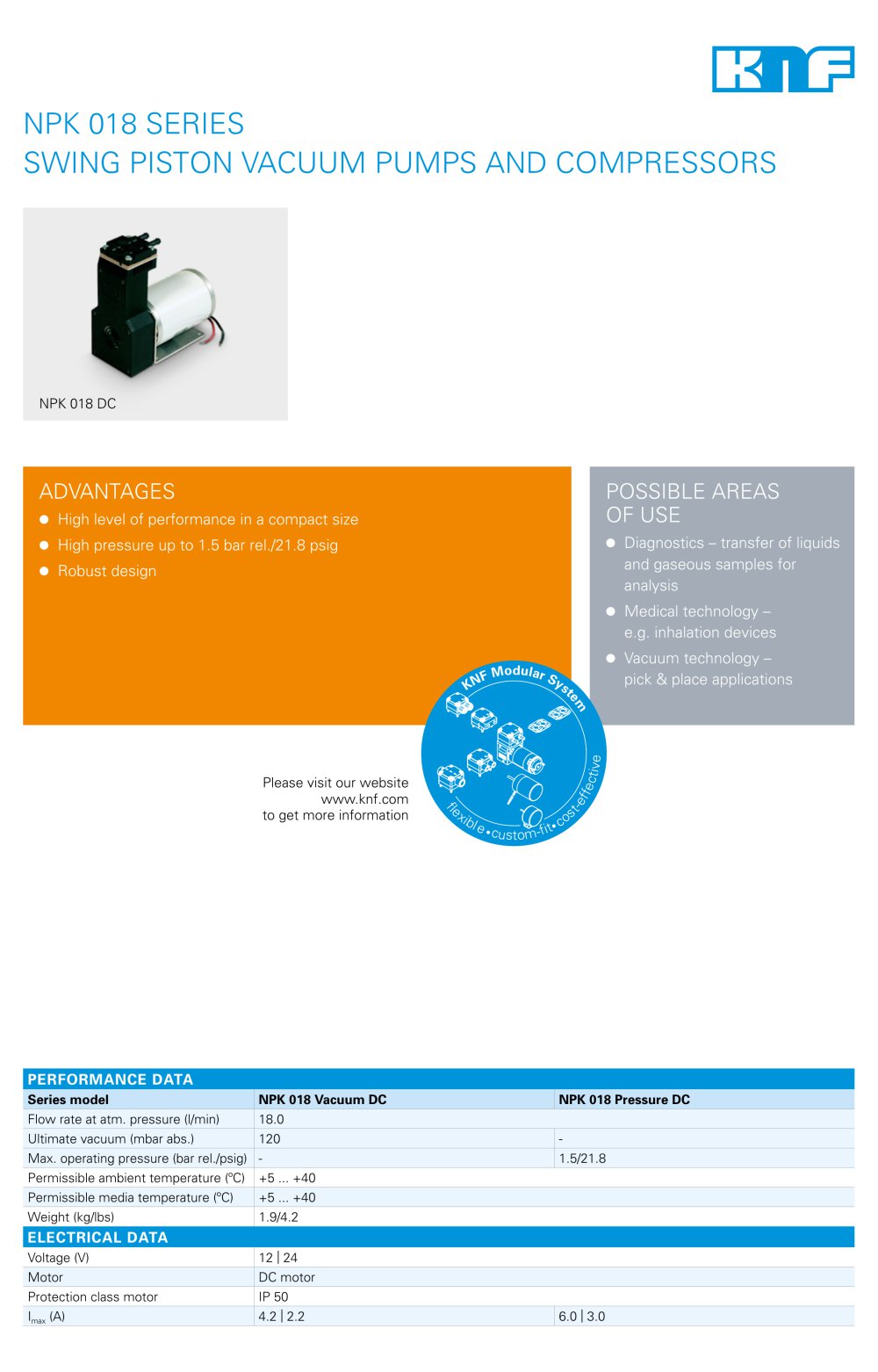Datasheet NPK 018 - KNF