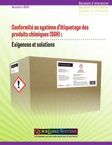 Conformité au système d’étiquetage SGH - livre blanc QuickLabel Systems