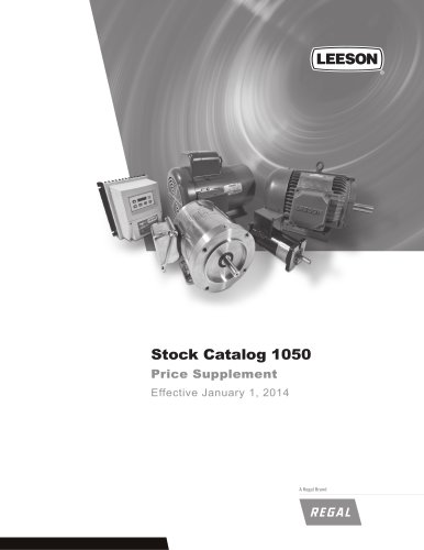 1050 Catalog Supplement Price Booklet Effective Jan 2014