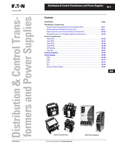 Eaton Power Supplies Catalog Supplement